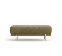 Bestmobilier - Gabin - Pouf en Velours texturé, Vert Kaki