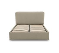 Bestmobilier Goyave - lit Coffre - 160x200 - en Tissu - sommier Inclus