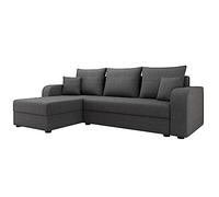 Bestmobilier Harvey - canapé d'angle réversible - 4 Places - Convertible avec Coffre - en Tissu