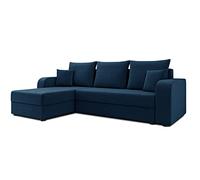 Bestmobilier Harvey - canapé d'angle réversible - Convertible - avec Coffre - en Velours - 4 Places - Style Contemporain