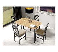 Bestmobilier Magov table à manger - Bois / noir