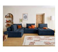 Bestmobilier Marisol canapé panoramique - Bleu