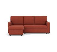 Bestmobilier Meiya - canapé d'angle réversible 4 Places Convertible avec Coffre en Tissu