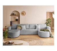 Bestmobilier Miro canapé modulable en U - Gris