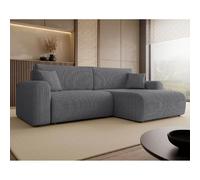 Bestmobilier Naomi canapé d'angle convertible - Gris foncé