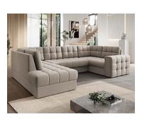 Bestmobilier Nappa canapé panoramique - Beige
