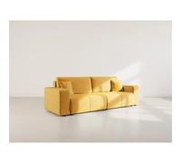 Bestmobilier Nicole canapé 4 places convertible - jaune