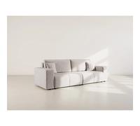 Bestmobilier Nicole canapé droit convertible - Gris clair