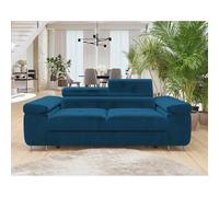 Bestmobilier Pablo canapé droit 2 places - Bleu