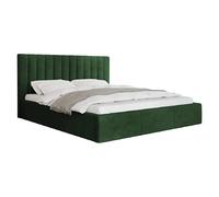 Bestmobilier Rosario Lit Coffre Velours Vert 160x200