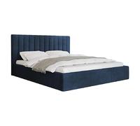 Bestmobilier Rosario Velours Bleu 140x200