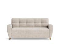Bestmobilier Thibault - Canapé 3 Places Convertible Express Couchage Quotidien 140 cm Matelas 14 cm en Velours texturé