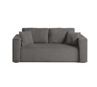 Bestmobilier Canapé droit 2 places Topaze Velours Gris