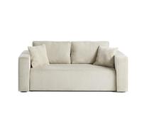 Best mobilier – Canapé droit 2 places Topaze – en velours côtelé – Beige
