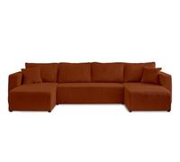 Bestmobilier Topaze canapé panoramique - Terracotta