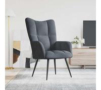 BestMöbel Fauteuil Relax Gris Foncé 70 x 61 x 96,5 cm Velours - Fauteuil TV & Relax élégant408058