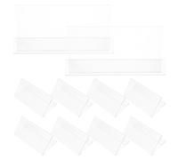 BESTOMZ 10 Porte-Noms de Table en Pet Transparent en V pour Bureau | Affichage recto verso, résiste à la déformation, pour réunions et signalisation directionnelle, visibilité nette