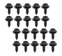 BESTOMZ 100 Pièces Vis de Pare-boue à Tête Hexagonale Collerette Intégrée Noire