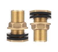 BESTOMZ 2 Pièces Connecteur de Réservoir en Laiton Jaune Filetage Mâle 1/2 et Filetage Femelle 3/8 pour Tuyau D'arrosage Flexible Adapté aux Tours d'eau