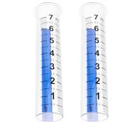 BESTOMZ 2 Pièces Pluviomètre Facile à Utiliser Outil de Mesure Professionnel en Plastique Transparent pour Jardin Extérieur pour Terrasse et Pelouse