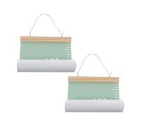BESTOMZ 2 Pièces Toise de Croissance Amovible pour Garçon et Filles en Bois Vert Marquages Précis, Décoration Murale Créative pour Chambre D'garçon et Filles ou Nurserie
