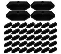 BESTOMZ 50 Pièces Fixations Invisibles pour Terrasse Composite en Abs Noir, Clips Robustes pour Système de Fixation à Espacement Étroit, Solution Stable pour Usage Extérieur