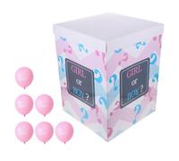 BESTOMZ Boîte à Ballons Gender Reveal Rose en Papier Robuste pour Décoration de Fête, Set Unique pour Annonce Bébé Lors de Shower
