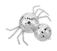 BESTOMZ Boule Décoration Polyvalente et Légère D'araignée Argentée avec Carreaux Miroir Disco Halloween pour Centre de Table et Fête à Thème Disco
