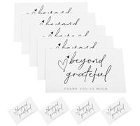 BESTOMZ Cartes de Remerciement Format Petit 100 Pcs Blanches Enveloppes Papier Sûr et Léger pour Emballage Présent, Entreprises, Boutiques et Occasions Diverses
