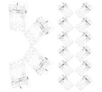 BESTOMZ Clips Porte-badge Transparents en Plastique Pp Lot de 50 Ressort Robuste, Clips D'identification Légers pour Badges Nominatif, Accessoires Bureau pour Salons, Écoles et