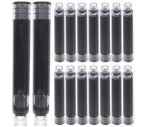 BESTOMZ Encre pour stylo d'entraînement, 100 pièces, recharges noires effaçables pour stylo-plume, cartouches compactes, faciles à installer, pour débutant et bureau