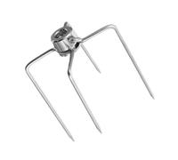 BESTOMZ Fourchette à Broche pour Rôtisserie en Fer Argentée, Prise Sûre | Remplacement pour Barbecue Rotissoire, Usage Extérieur, Nettoyage Facile, Format Portable