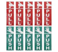 BESTOMZ Lot de 10 Stickers Porte en Vinyle Adhésif Pvc Solide Rouge et Vert, Installation Facile pour Portes Vitrées, pour Commerces et Cafés