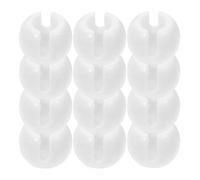 BESTOMZ Lot de 12 Butées à Sertir pour Chaîne Aveugle en Plastique Blanc, Ajustement Facile, Accessoire Rideaux Pratique pour Stores Verticaux