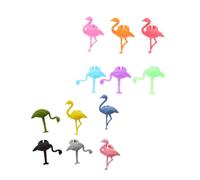 BESTOMZ Marqueur pour Verre en Silicone, Étiquettes Marqueurs de Vin Flamant Rose 12pcs, Identificateurs de Verres à Vin Antidérapants pour Dîners et Cocktails Couleur Aléatoire