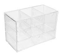 BESTOMZ Organisateur de Cosmétiques Empilable Tiroirs Transparents en PS, Design Pratique et Élégant pour Bureau, pour Rangement Maquillage et Bijoux