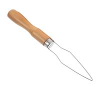 BESTOMZ Outil D'assistance aux Boutons Main Portable en Bois et Fer | Boutonnière Pratique pour Vêtements et Jeans, Prise Antidérapante, Finition Beige, Aide Discrète au Quotidien