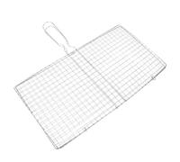 BESTOMZ Panier à Griller Panier à Légumes et Poisson en Acier Inoxydable Surface Lisse pour Barbecue Portable pour Barbecue en Plein Air et Pique-niques