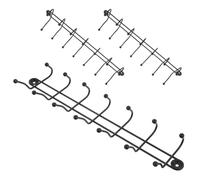 BESTOMZ Patères Murales en Métal Lot de 3 Pièces avec 14 Crochets Doubles Robustes et Décoratives pour L'organisation des Placards et Cuisines