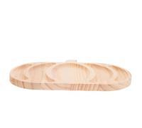 BESTOMZ Plateau de Citrouille en Bois, Compartiments Multiples | Service pour Fruits, Fromages et Collations, Design Festif, Couleur Khaki, Facile à Nettoyer