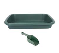 BESTOMZ Plateau Rectangulaire pour Pot de Fleurs en Plastique, Lot de Set | Mini Pelle, Usage Intérieur et Balcon, Collecte D’eau Stable, Surveillance Facile
