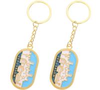 BESTOMZ Porte-clés en Métal 2 Pièces Surface Lisse Bavure, Accessoires Porte-clés Suspendus pour Paquet à Main et Décoration à Suspendre