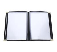 BESTOMZ Porte-menus pour restaurant A4 transparent en PVC, livre de menus avec encarts, couverture de menu insérable, affichage clair, résistant aux taches, pour hôtels et bars, 10 pages