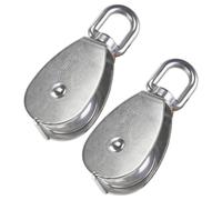 BESTOMZ Poulie Robuste en Acier Inoxydable 304 Roulement à Billes, Lot de 2 Poulies pour Levage et Traction de Câbles et Chaînes