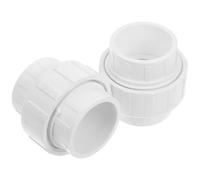 BESTOMZ Raccord Piscine 50mm en Plastique Blanc, Union à Douille Pvc Joint Epdm, 2pcs Adaptateurs de Remplacement pour Tuyaux, Connexion Étanche Pratique pour Piscine et Plomberie