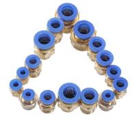 BESTOMZ Raccords Pneumatiques Rapides 16 Pièces Connecteurs Droit Filetés Or pour Compresseur Tuyau d'Air, Outil Pneumatique, Installation Efficace pour Cloueur et Souffleur