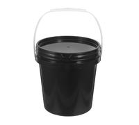BESTOMZ Seau de Peinture avec Couvercle - Pot de Peinture Vide - 3 L / 101,44 oz - Seau de Stockage de pigments Rond en Plastique Noir, Anti-évaporation, réutilisable - Entrepôt