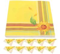 BESTOMZ Serviettes Jetables en Papier de Bois 100pcs Motif Tournesol Jaune pour Dîner et Fête, Serviettes Imprimées Élégantes et Uniques pour Mariage et Anniversaire