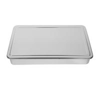 BESTOMZ Stainless Steel Baking Pan avec Couvercle Bac Rectangulaire pour Toaster et Four Gâteaux Brownies et Casseroles Stockable et Élégant pour Cuisine et Cadeaux