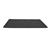 BESTOMZ Tapis de Poubelle en Silicone Noir avec Bordure Surélevée, Protection Antidérapante et Imperméable pour Sol Cuisine et Salle de Bain, Forme Rectangulaire